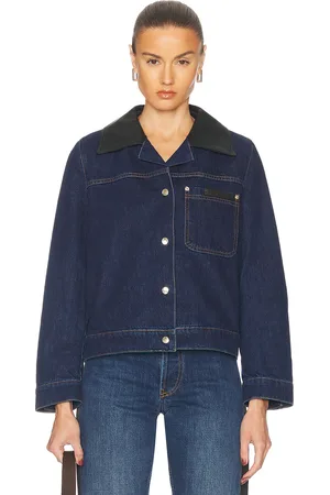 WALES BONNER Sea Denim Jacket in Blue