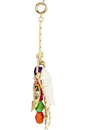 Timeless Pearly Charms Rope Keychain in Metallic Gold
