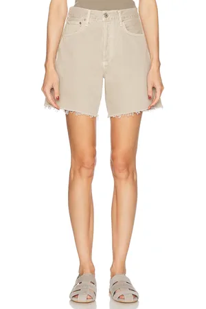 Citizens of Humanity Marlow Long Vintage Short in Beige