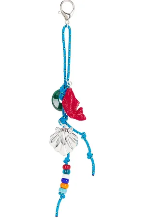 Timeless Pearly Charms Rope Keychain in Metallic Silver