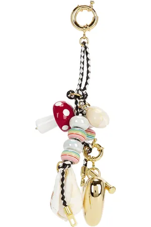 Timeless Pearly Charms Rope Keychain in Metallic Gold