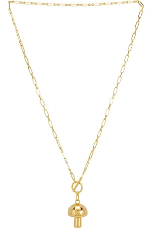 Timeless Pearly Mushroom Necklace in Metallic