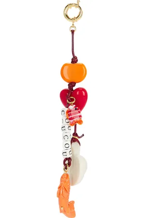 Timeless Pearly Charms Keychain in Metallic Gold