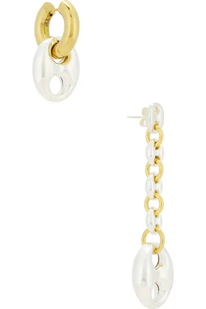 Timeless Pearly Drop Earrings in Metallic Gold