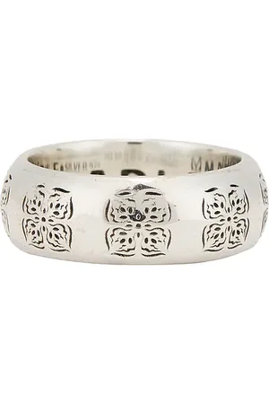 Maple Flower Ring in Metallic Silver