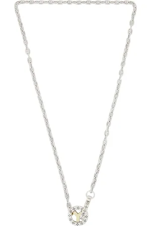 Maple Mariner Chain & Wheel Necklace in Metallic Silver