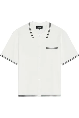 SER.O.YA Mayson Knit Button Down Shirt in White