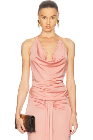Tom Ford Cowl Collar Tank Top in Pink