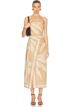 JOHANNA ORTIZ Pontoon Afternoon Ankle Dress in Beige