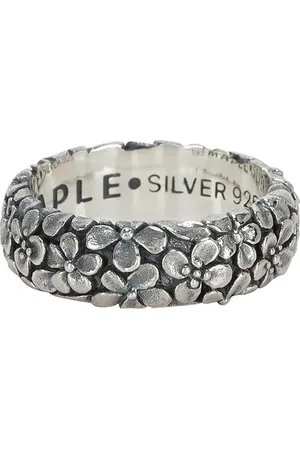 Maple Floral Band in Metallic Silver