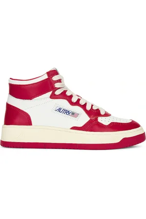 Autry Bicolor Medalist Mid Sneaker in Red