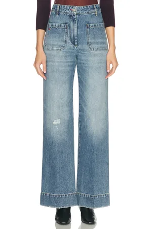 Victoria Beckham Alina Bootcut in Denim-Medium