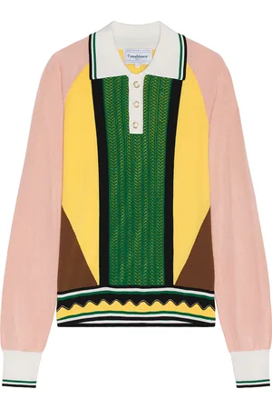 Casablanca Graphic Long Sleeve Knit Shirt in Multi