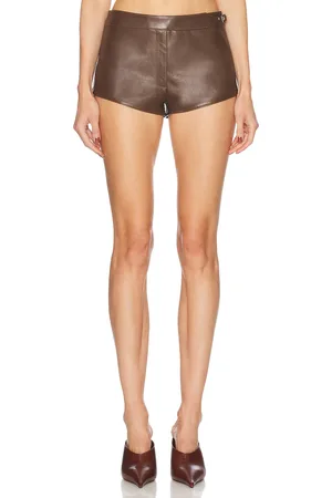 MIMCHIK Buckle Mini Short in Brown