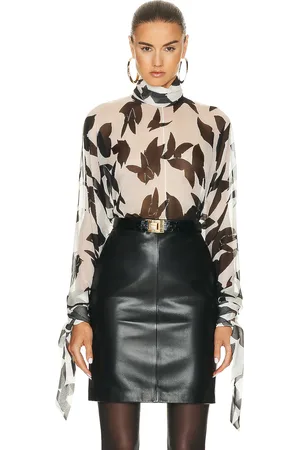 Saint Laurent Monogram Chest Band in Brown