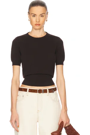 Maison Margiela Short Sleeve Sweater in Chocolate
