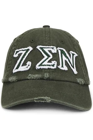 Museum of Peace and Quiet Zen Distressed Dad Hat in Dark Green