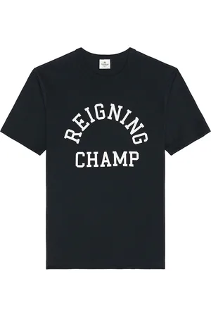 Reigning Champ Lightweight Jersey Arch Logo T-Shirt in Blue