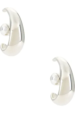 Sophie Buhai Noodle Earrings in Metallic Silver
