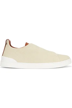 Ermenegildo Zegna Triple Stitch Low Top Sneaker in White