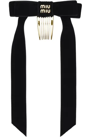 Miu Miu Velluto Hair Bow in Black