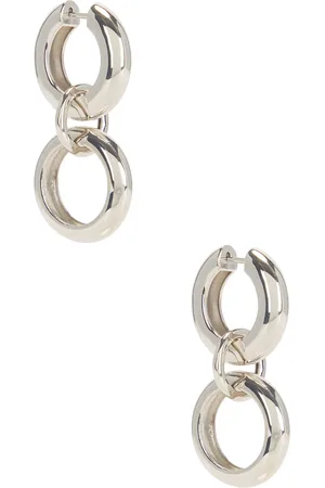 Agmes Ava Earrings in Metallic Silver