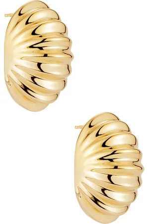 mega Snail Earring in Metallic Gold