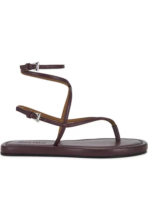 PARIS TEXAS Hydra Flat Sandal in Wine