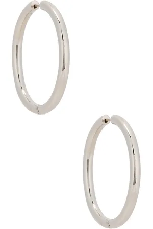 Jennifer Fisher Lilly Hinged Baby Hoop Earrings in Metallic