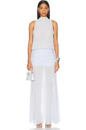 SER.O.YA Cherry Maxi Dress in Blue