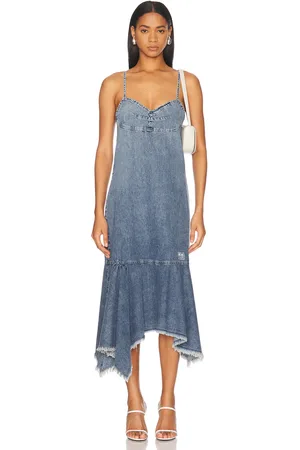 Moschino Sleeveless Denim Dress in Blue