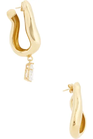 MAGDA BUTRYM Drop Crystal Earrings in Metallic