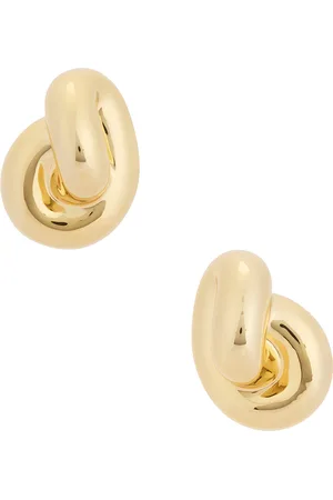 Jennifer Fisher Small Knot Stud Earrings in Metallic Gold