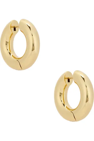 Jennifer Fisher Samira Hinged Micro Huggie Earrings in Metallic Gold