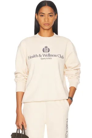 Sporty & Rich Health & Wellness Crest Crewneck Sweatshirt in