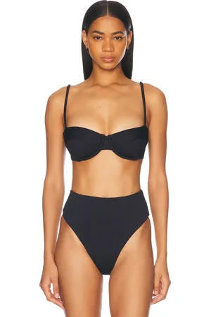 Haight Ribbed Adjustable Vintage Bikini Top in