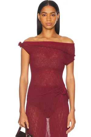 Maygel Coronel Amapola Top in Burgundy