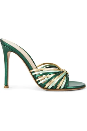 Gianvito Rossi Mule Sandal in Dark Green