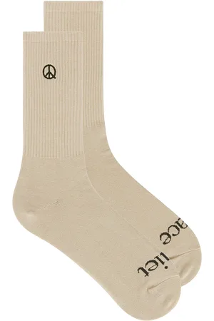 Museum of Peace and Quiet Icon Socks in Beige
