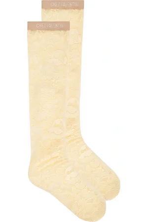 VALENTINO Rebrode Lace Sock in Ivory