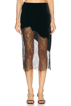 Frame Velvet Lace Skirt in