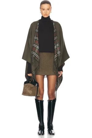 Burberry Vintage Check Cape in Black