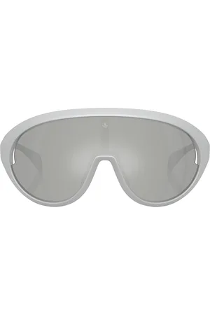 Moncler Contrast Sunglasses in Metallic Silver