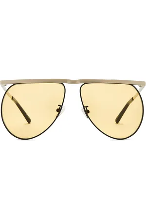 The Attico Mina Sunglasses in Metallic Silver