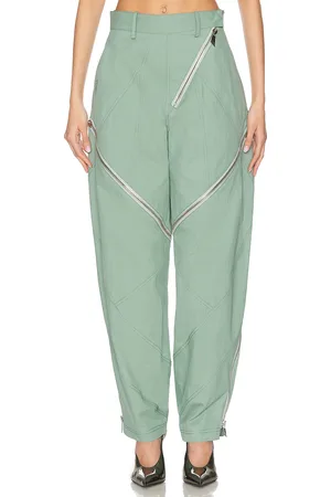 The Attico Long Pant in Green