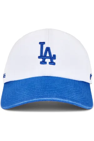 Sporty & Rich LA Hat in White & Team Blue in White