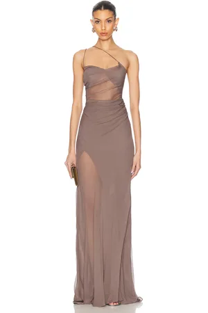 The Sei Strappy Diaphanous Gown in Grey