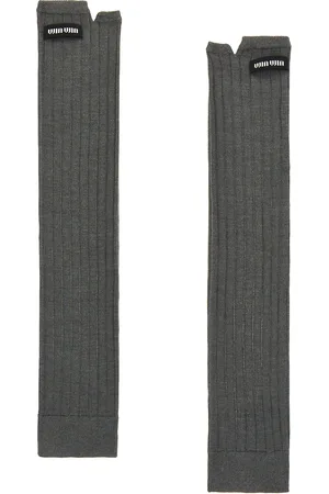 Miu Miu Long Gloves in Grey