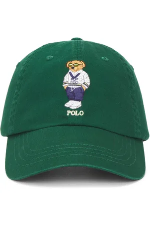 Ralph Lauren Chino Novelty Bear Sport Cap in Green