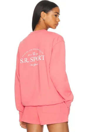 Sporty & Rich Wimbledon Crewneck Sweatshirt in Coral